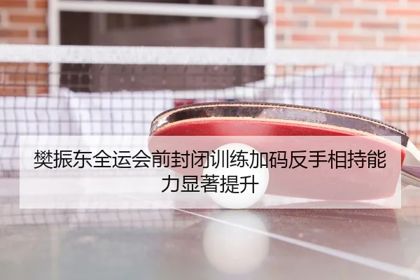 樊振东全运会前封闭训练加码反手相持能力显著提升